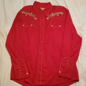 Men's Scully long sleeved western, rockabilly shi